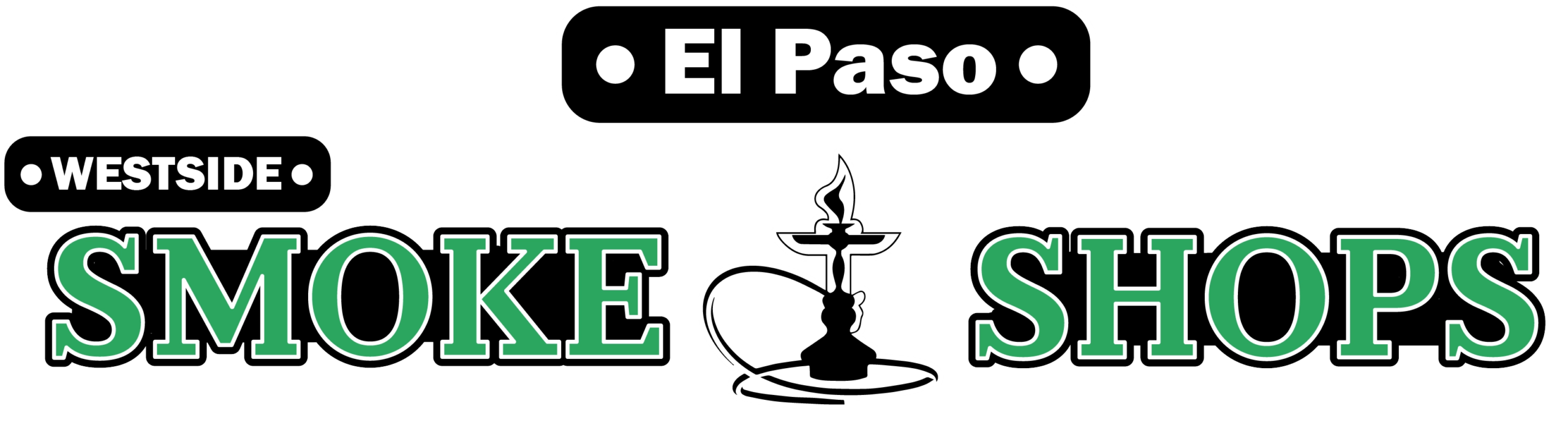 The El Paso Smoke Shops logo featuring a stylized hookah, representing their smoking and vaping product focus.