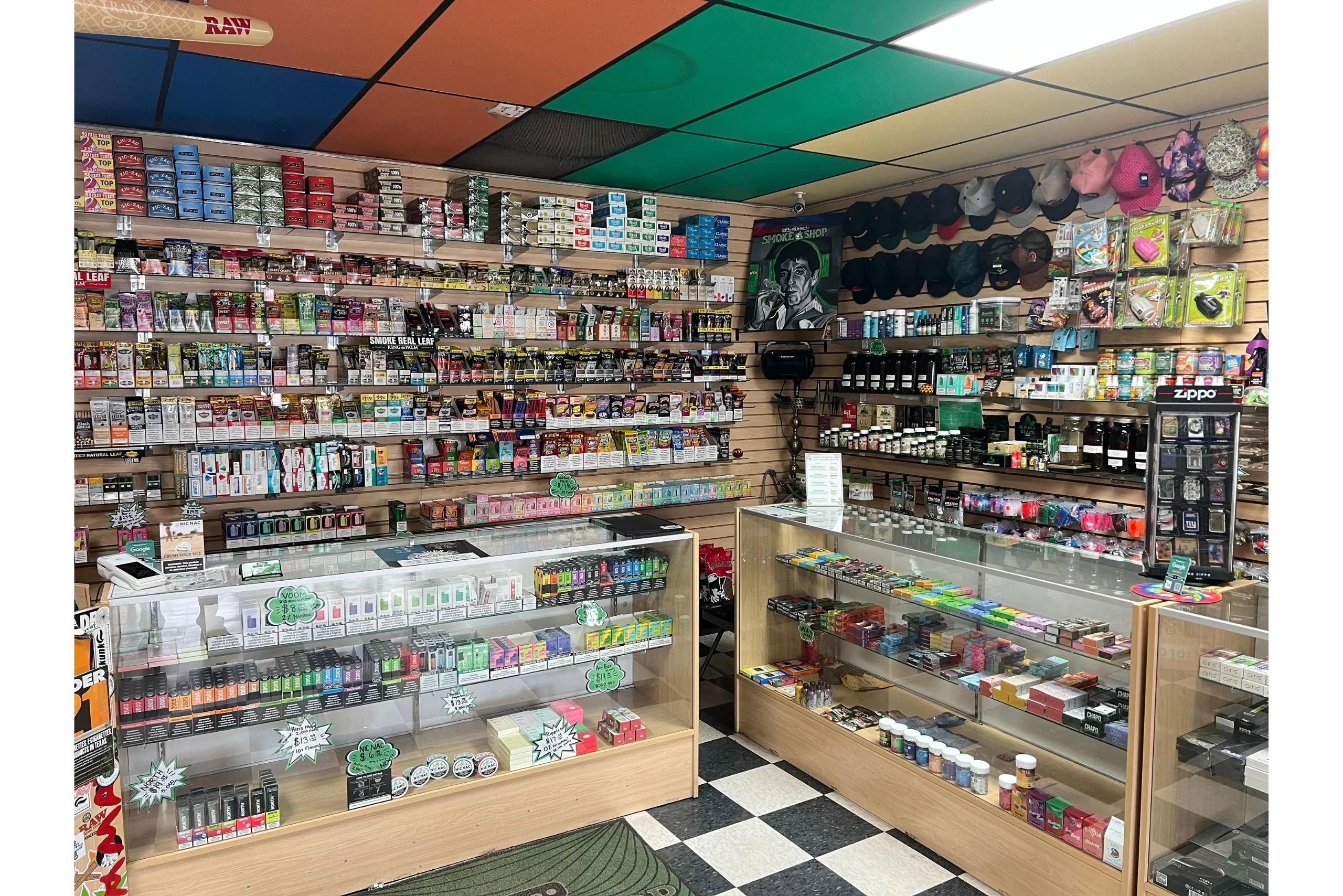 Disposable vapes, Kratom, Delta 8, THCA, and Zippos available at Montana Smoke Shop.