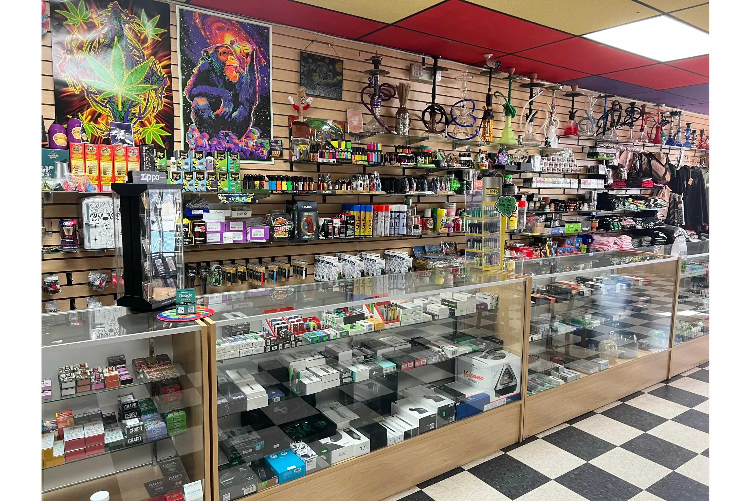 Quickfix, Volcano vaporizers, Puffco devices, torches, and butane at Montana Smoke Shop in El Paso.