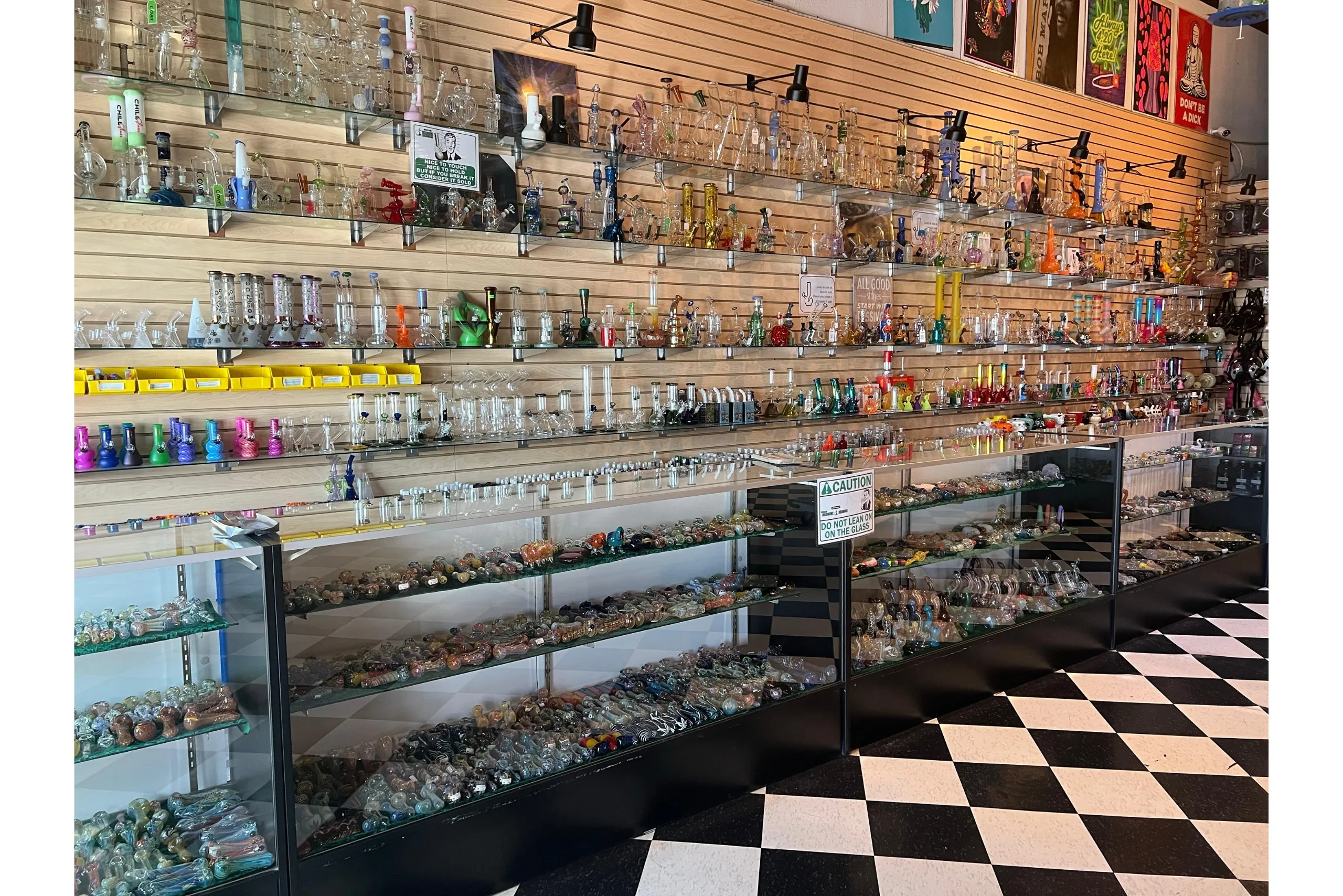 Bubblers, handmade glass, and bongs available at Westwind Smoke Shop.