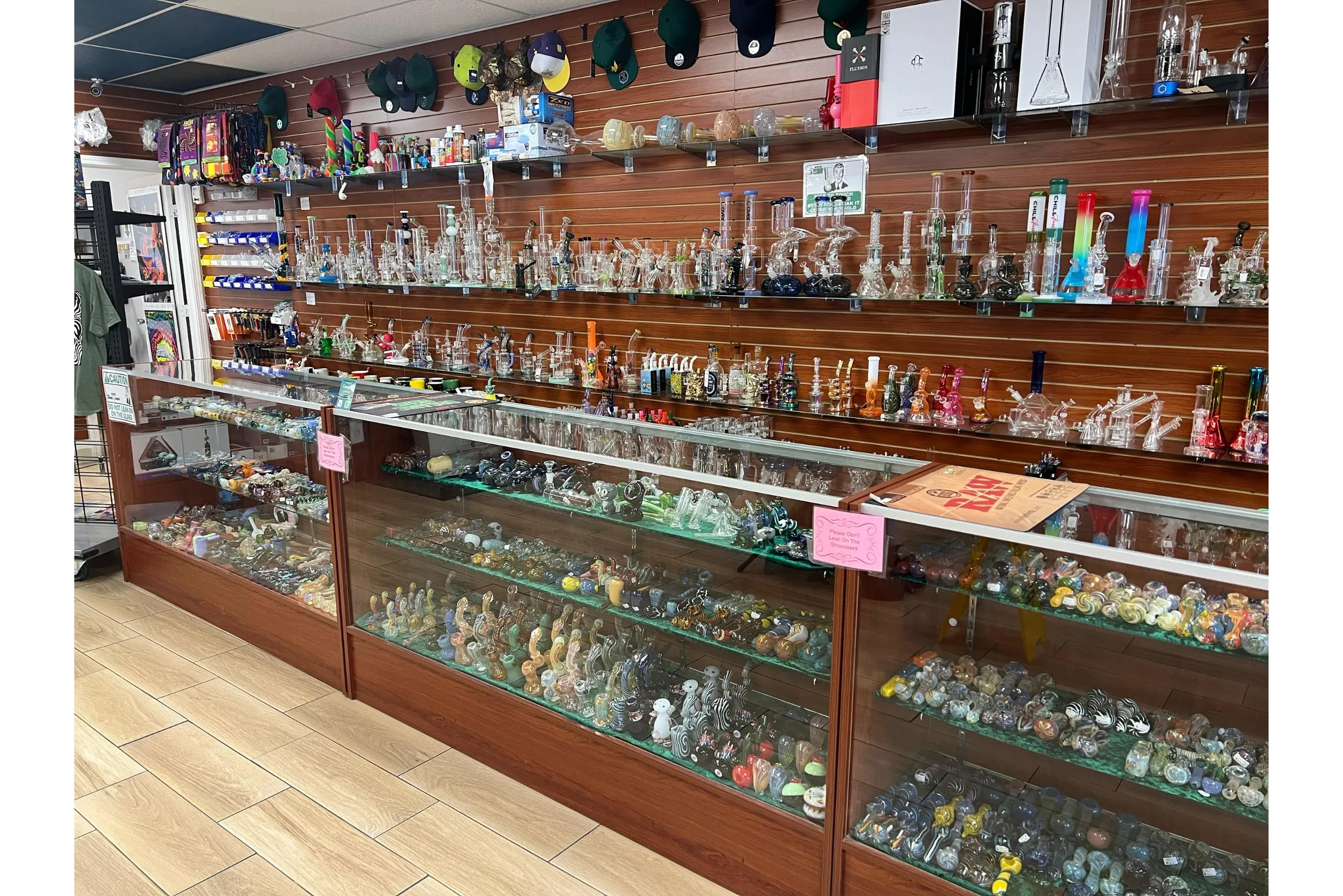 American handmade glass bongs and hand pipes available at Yandell Smoke Shop in El Paso.